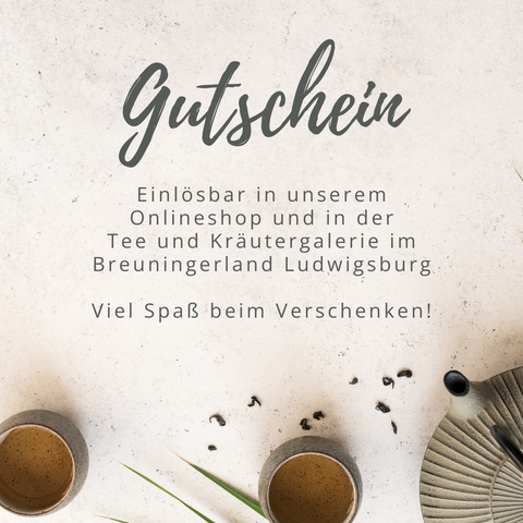 Tee & Kräutergalerie | Gutschein | Geschenk
