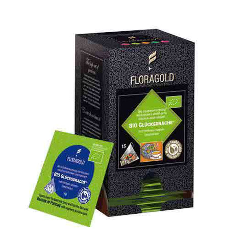 Floragold Bio Glücksdrache Pyramidenbeutel Pyramidenteebeutel