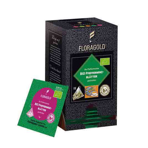 Floragold Bio Pfefferminzblätter Pyramidenbeutel