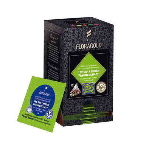Floragold Tee der langen Freundschaft Pyramidenbeutel Pyramidenteebeutel