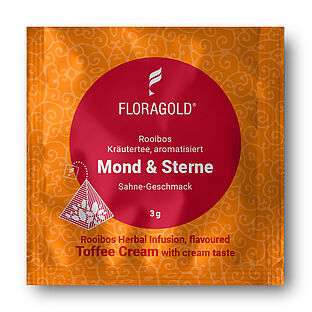 Floragold Mond und Sterne Pyramidenbeutel Pyramidenteebeutel