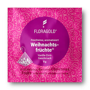 Floragold Pyramidenbeutel Pyramidenteebeutel Weihnachtsfrüchte