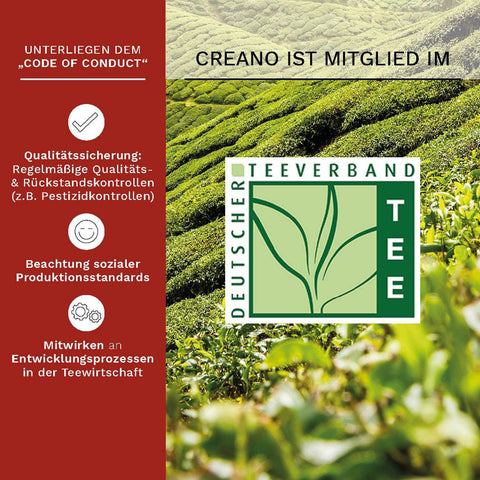 Creano | Teeblumen Geschenkset | Teekiste aus Holz | 12 Kugeln