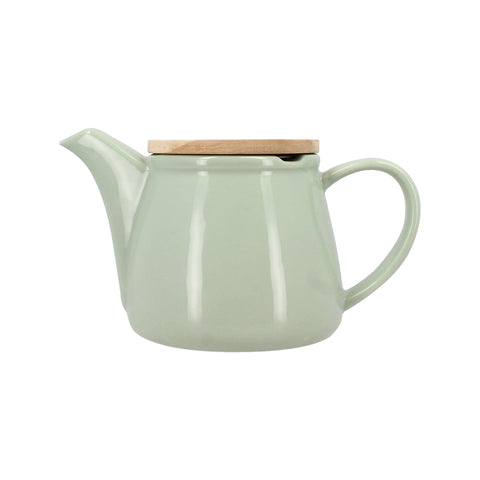 Anna | Teekanne aus Seladonsteinzeug mit Bambusdeckel | 500 ml