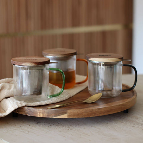 Ogo living | Karl | Teekanne | Borosilikatglas | Graphitgriff | 300ml