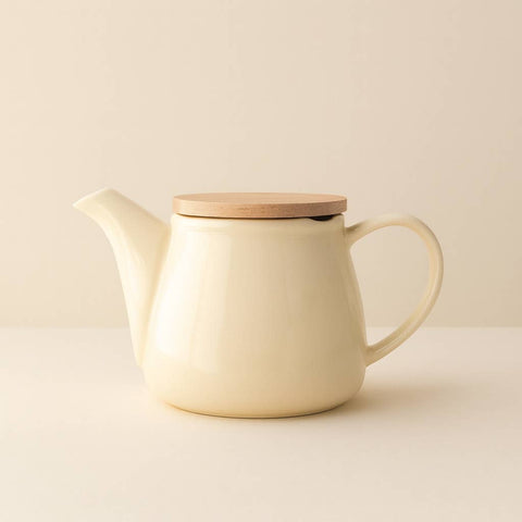 Anna | Teekanne aus Haselnusssteinzeug mit Bambusdeckel | 500 ml-Tee-undKraeutergalerie