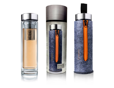 Creano | Doppelwandiger Teamaker inkl. Filztasche | 400ml | verschiedene Farben - Tee- und Kraeutergalerie