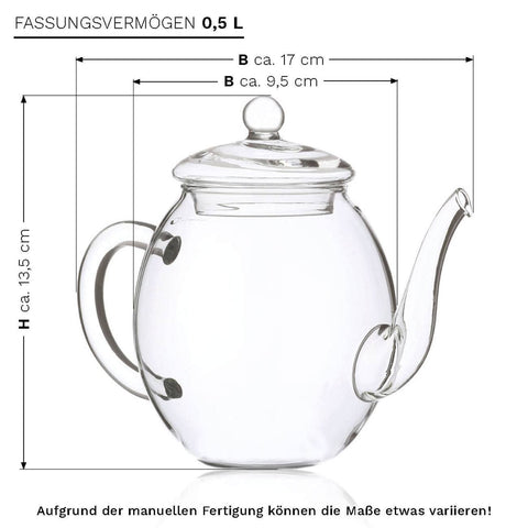 Creano | Teeblumen Mix  | Geschenk-Set | Erblühtee mit Glaskanne - Tee- und Kraeutergalerie-1