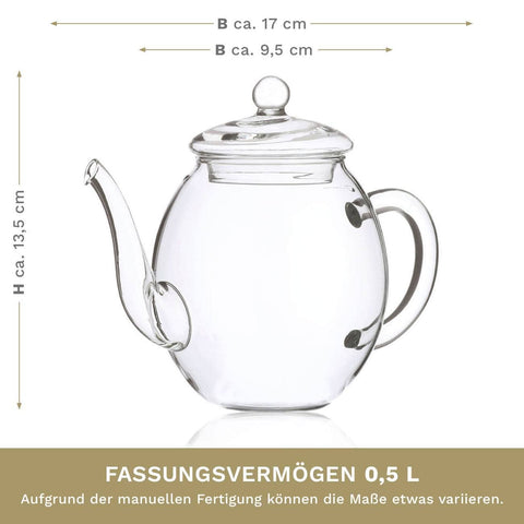 Creano | Teeblumen Mix | Geschenkset | ErblühTee | mit Glaskanne - Tee- und Kraeutergalerie