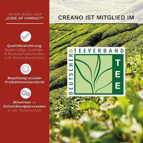 Creano | Teeblumen Mix | Geschenkset | Erblühtee | Genießerset mit Glaskanne - Tee- und Kraeutergalerie