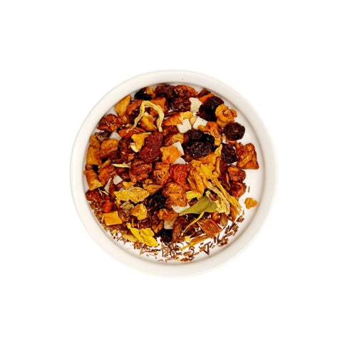 früchtetee mild mit gelben Pfirsich