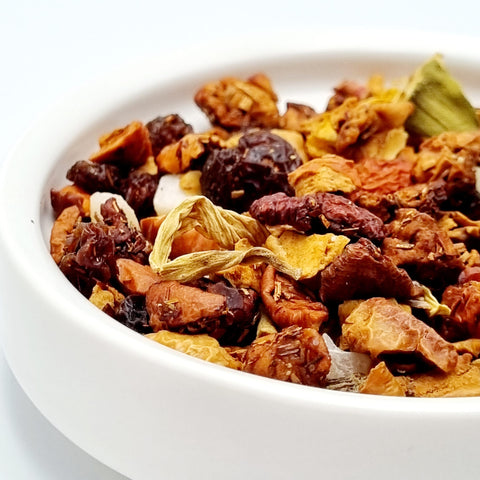 früchtetee mild mit gelben Pfirsich
