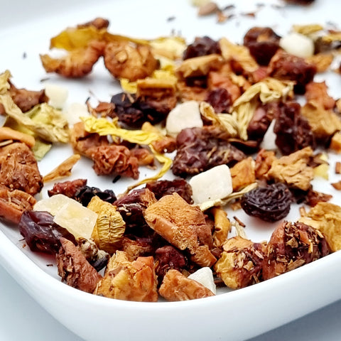 früchtetee mild mit gelben Pfirsich