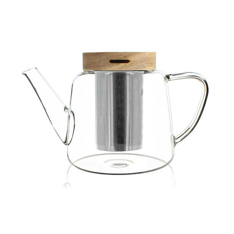 Ogo living | Gustave Teekanne Glaskanne und Deckel aus Borosilikatglas | 680 ml - Tee- und Kraeutergalerie