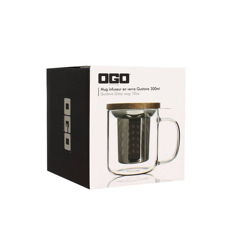 Ogo living | Gustave Teetasse Tasse Glastasse aus Borosilikatglas | 300ml - Tee- und Kraeutergalerie