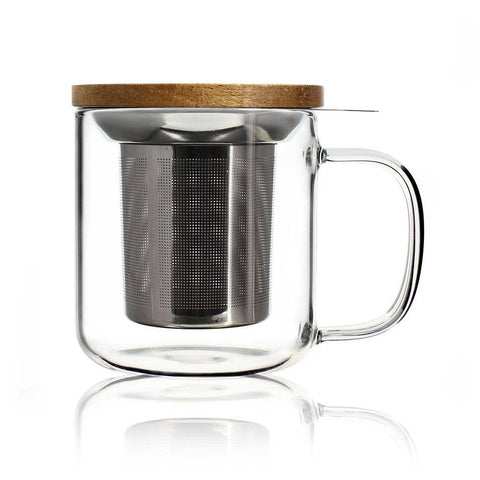 Ogo living | Gustave Teetasse Tasse Glastasse aus Borosilikatglas | 300ml - Tee- und Kraeutergalerie