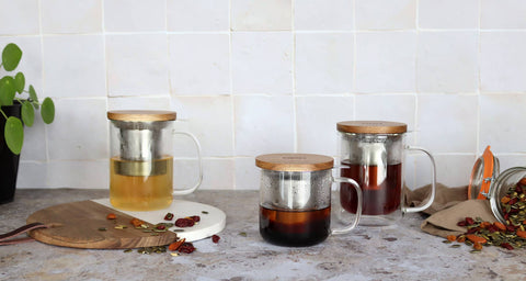 Ogo living | Gustave doppelwandige Teetasse Glastasse Tasse | Glas | 350 ml - Tee- und Kraeutergalerie