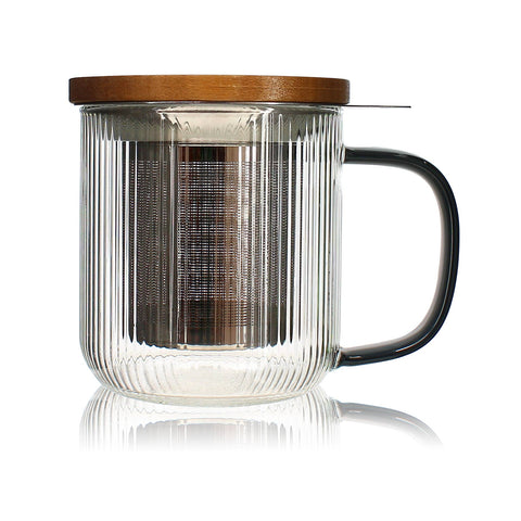 Ogo living | Karl | Teekanne | Borosilikatglas | Graphitgriff | 300ml - Tee- und Kraeutergalerie