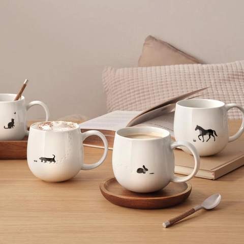 Tee-undKrautergalerie-Henkelbecher, Pig, 0,4 l. | 22062338 | New Bone China