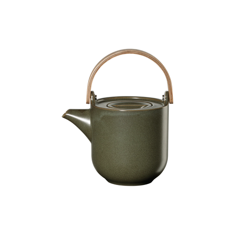 Tee-undKrautergalerie-Teekanne mit Holzgriff, nori, 0,6 l. | 19371192 | Porzellan