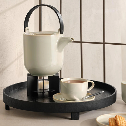 Tee-undKrautergalerie-Teekanne mit Holzgriff, tofu, 1,5 l. | 19372184 | Porzellan