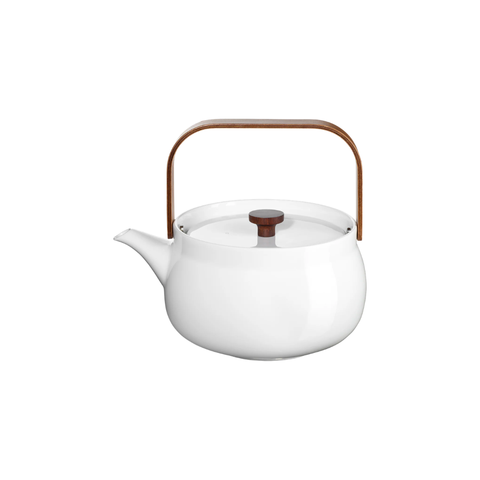 Tee-undKrautergalerie-Teekanne mit Holzgriff, white, 1,5 l. | 23370017 | Porzellan
