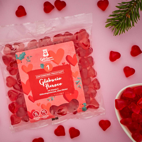 Glühweinherzen | 150g | Fruchtgummis