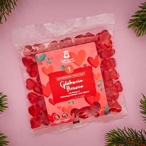 Glühweinherzen | 150g | Fruchtgummis