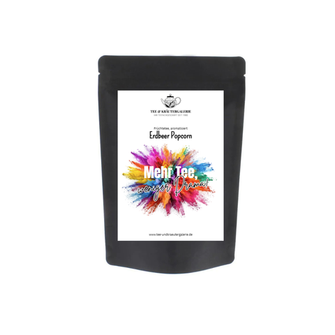 Erdbeer Popcorn - Tee mit Sprüchen | Früchtetee | Mild