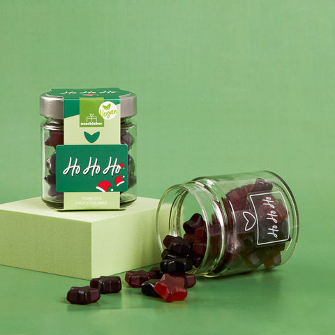 Tee-undkraeutergalerie-Fruchtgummi Vegan Ho Ho Ho | 120 g | Geschenkglas