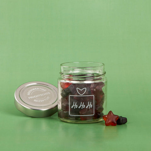 Tee-undkraeutergalerie-Fruchtgummi Vegan Ho Ho Ho | 120 g | Geschenkglas