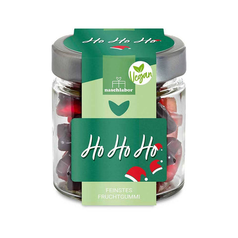 Tee-undkraeutergalerie-Fruchtgummi Vegan Ho Ho Ho | 120 g | Geschenkglas