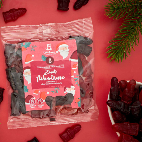 Tee-undkraeutergalerie-Zimt-Nikoläuse Weihnachtsmänner | 150g | Fruchtgummi