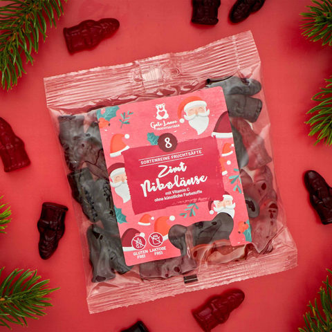 Tee-undkraeutergalerie-Zimt-Nikoläuse Weihnachtsmänner | 150g | Fruchtgummi