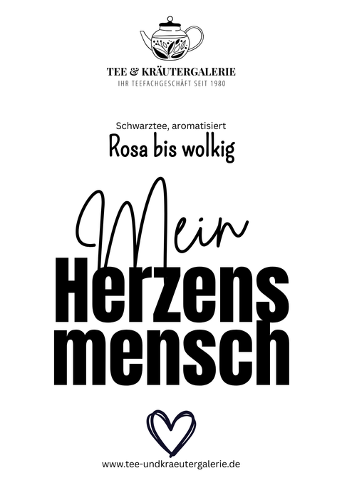 Rosa bis wolkig - Tee mit Sprüchen | Schwarztee | Aroma