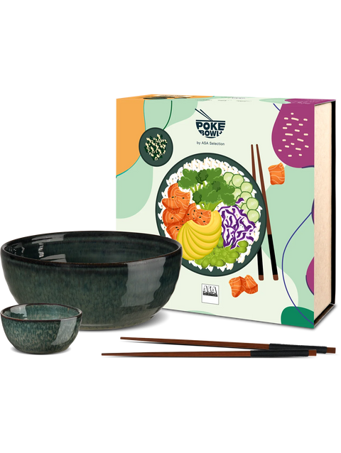 Poké Bowl Set, ocean | 24950264 | Steinzeug